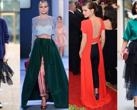 Рокля върху панталон - топ комбинацията на сезона СНИМКИ