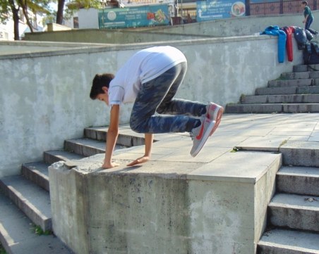Паркур в центъра на града СНИМКИ