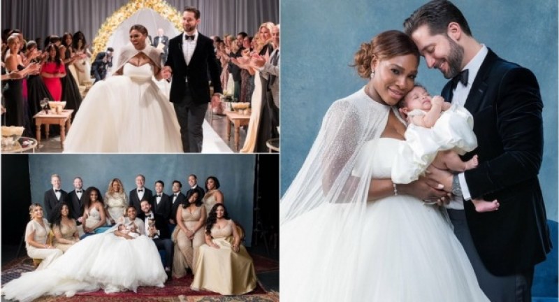 Бляскаво празнуване: Първите снимки на Серина Уилямс в сватбена рокля СНИМКИ