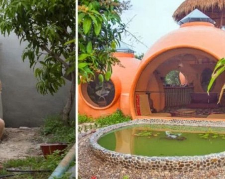 Само за месец млад мъж си построи уникален дом СНИМКИ