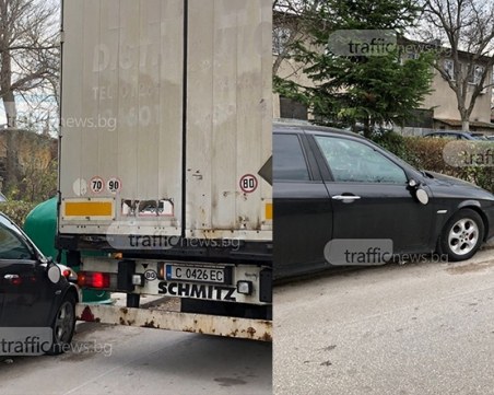 Тир отнесе огледало на пловдивчанин и избяга СНИМКИ