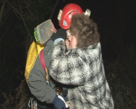 Пещерняци спасиха хъски, паднало в дълбока пропаст