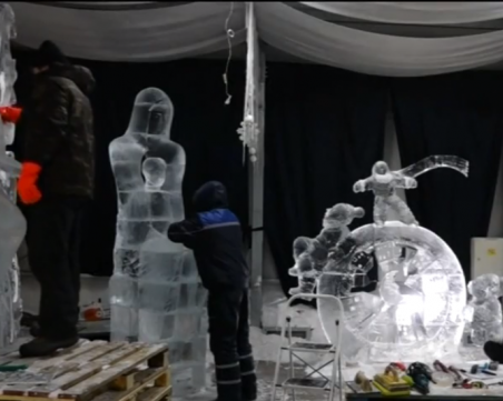 Удивителна и смразяваща красота разкриват български скулптури от лед ВИДЕО