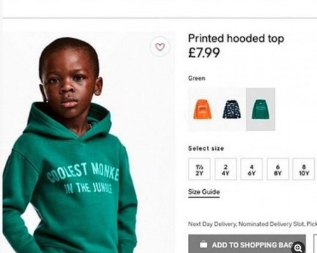 H&M сравни чернокожо момченце с маймуна, обвиниха ги в расизъм