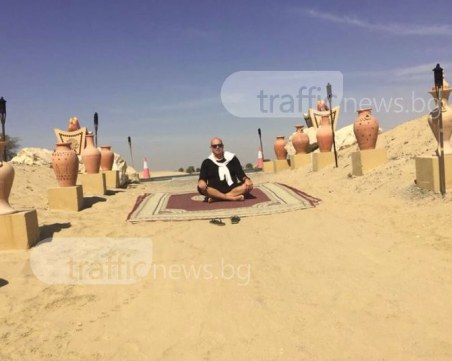 Бизнесменът Владо Вишански на лов за соколи в Дубай СНИМКИ