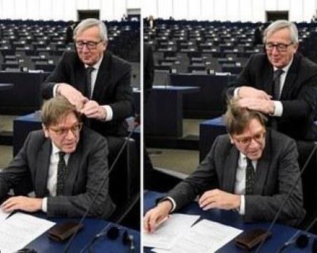 Юнкер разрошва и целува