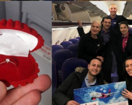 Българин предложи брак на любимата си на борда на самолет! И... получи заветното 