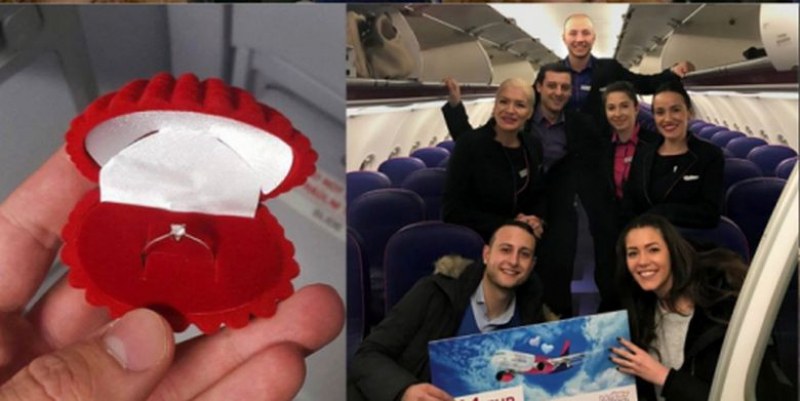 Българин предложи брак на любимата си на борда на самолет! И... получи заветното 