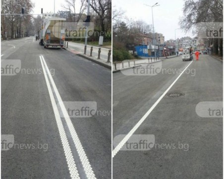Полагат маркировката на бул. “Васил Априлов“, до дни пускат движението СНИМКИ