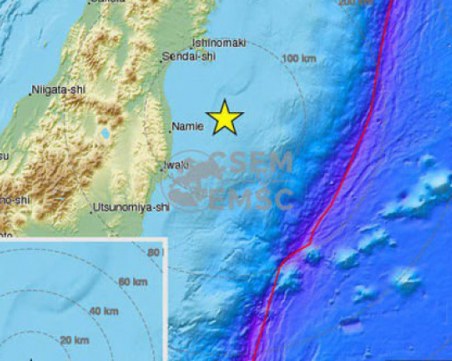 Трус 5.7 по Рихтер разтресе Япония