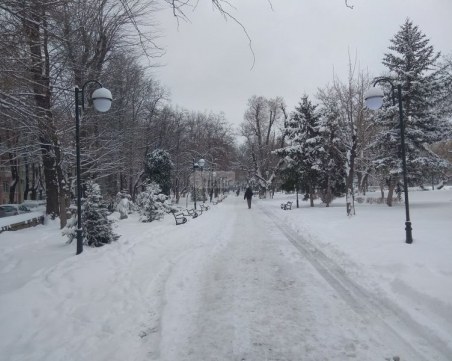 Пловдив се събуди с още 10 см сняг, ще трупа още! СНИМКИ