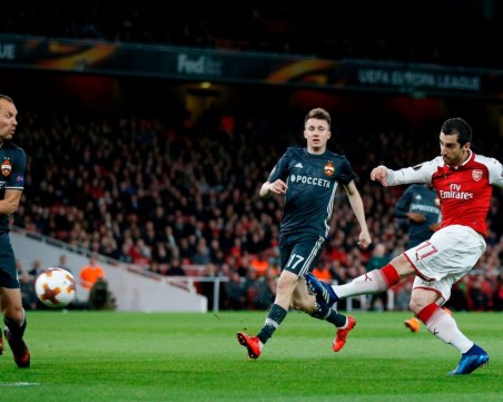 Арсенал помете ЦСКА за едно полувреме, вижте резултатите в Лига Европа