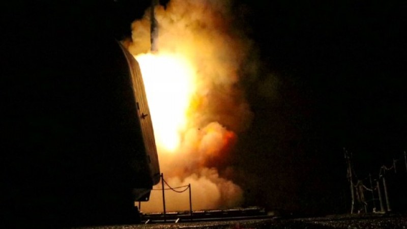 Първо ВИДЕО от изстрелването на ракетите към Сирия