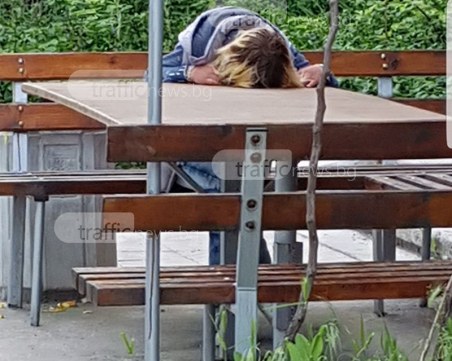 Обичайна гледка на Скобелева майка: Жена в неадекватно състояние се просна в беседка СНИМКА