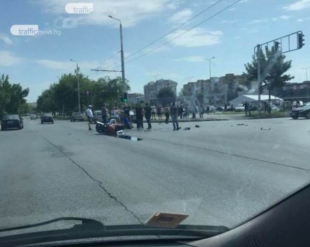 Моторист пострада при катастрофа в Тракия СНИМКА