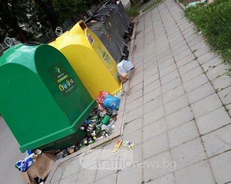 Зелен контейнер преля! Дали е достатъчно да се чисти веднъж на 3 месеца? СНИМКИ