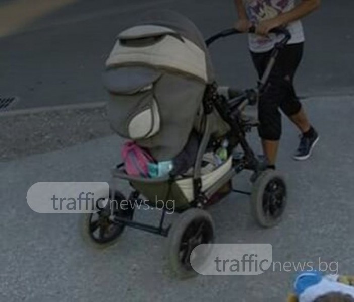 Ром открадна детска количка в Изгрев! Майката моли за помощ СНИМКИ