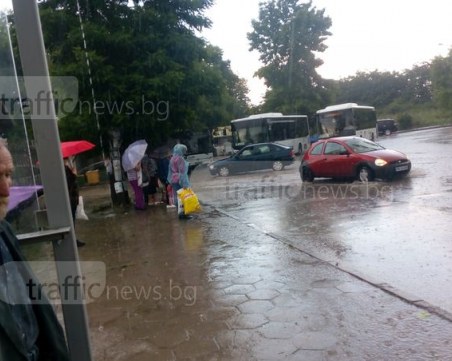 Човещина? Не и от шофьори на автобуси, оставили възрастни пловдивчани под пороя СНИМКИ