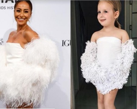 Майка облича дъщеря си като холивудска звезда СНИМКИ