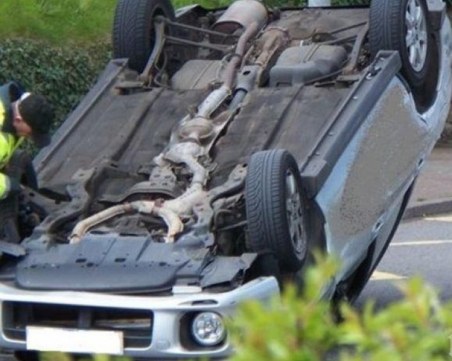 Кьоркютук пиян се обърна в канавката до Летище Пловдив