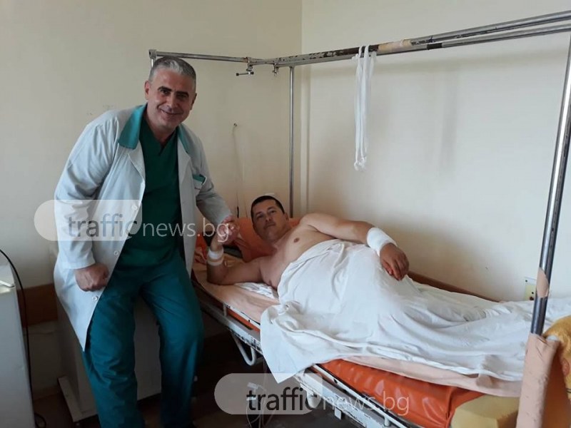 Кмет падна от пет метра, докато сменя улично осветление, претърпя сложна операция в Пловдив СНИМКИ