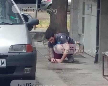 Наркоман със спринцовка броди в Кючука, размахва юмруци СНИМКИ