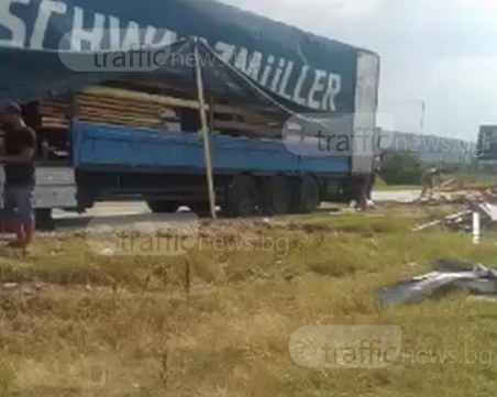 15 часа разчистват магистралата край Пловдив ВИДЕО