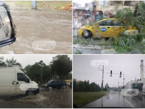 Мокро! Дъждът в Пловдив се занаити - няма намерение да спира! ОБЗОР