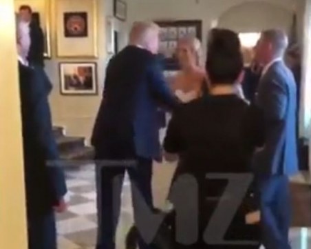 Тръмп кацна с хеликоптера си на сватбата на непознати ВИДЕО