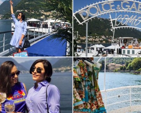 Пловдивчанка е единствената българка на яхт партито на Долче и Габана в езерото Комо СНИМКИ