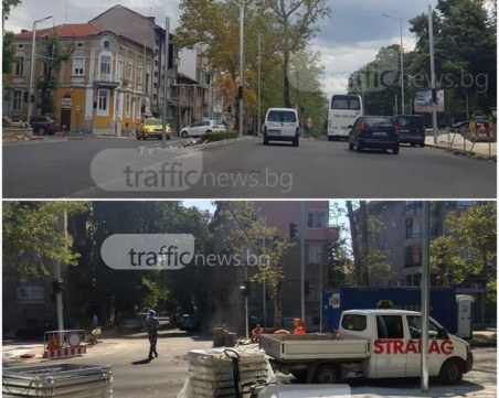 Нахвърляха няколко нови светофара на отремонтирания бул. “Руски“ СНИМКИ