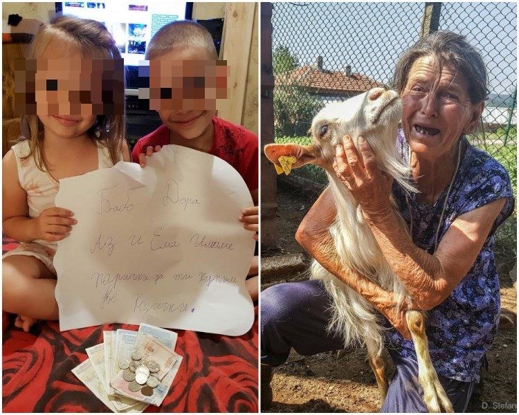 Деца счупиха касичките си - с парите купуват козички на баба Дора