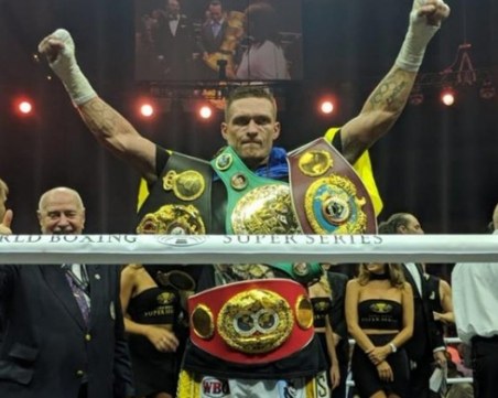 Олександър Усик стана абсолютен шампион в полутежка категория, след като срази Гасиев