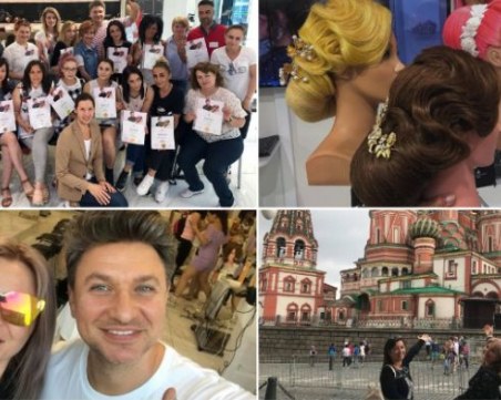Стилисти прелетяха над 2000 км за среща с гуруто на прическите СНИМКИ