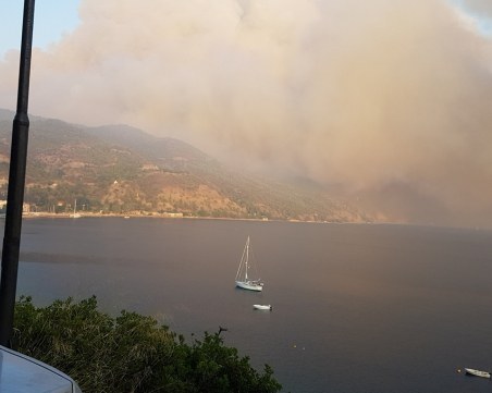 Поредна огнена стихия в Гърция, три фронта изпепеляват най-големия остров в Егейско море