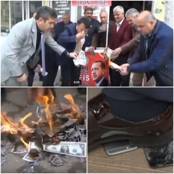 В Турция горят долари и унищожават айфони след призив на Ердоган