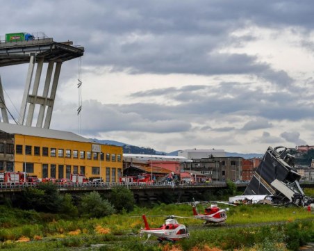 Компанията оператор на моста в Генуа от година знаела за проблемите му