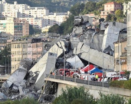 Вдигат нов мост на мястото на рухналия виадукт в Генуа