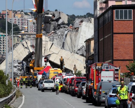 Приключи акцията за издирването на изчезналите под руините на моста в Генуа
