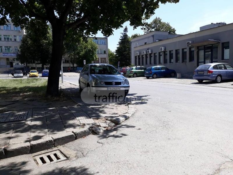 Юрист в Община Пловдив си заплю място на тротоара, кметът на района нареди да го глобят СНИМКИ