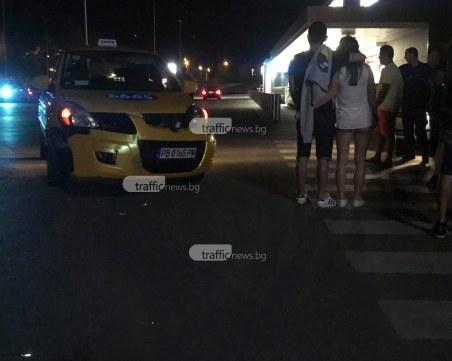 Такси остана без броня след инцидент в Тракия тази нощ СНИМКИ