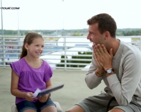 Малка репортерка разсмя Гришо преди старта на Ю Ес Оупън ВИДЕО