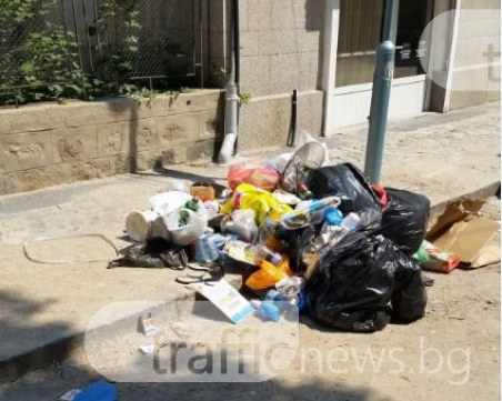 Сметище се появи и в центъра на Пловдив! Причината – изместили контейнерите с 30 метра