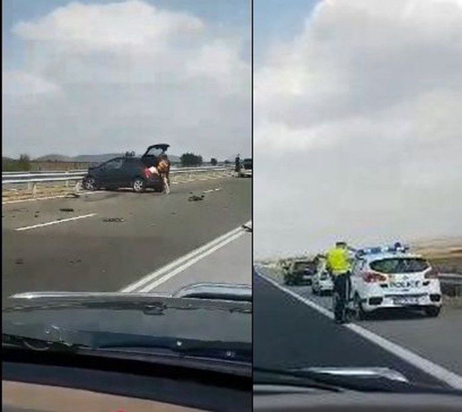 Млада шофьорка се заби в BMW на магистрала Тракия ВИДЕО