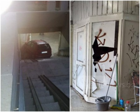 Катастрофална нощ в Пловдив! Кола се вряза в подлеза на Чифте баня, още две се удариха на метри СНИМКИ