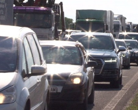 Огромна тапа на магистралата близо до Пловдив