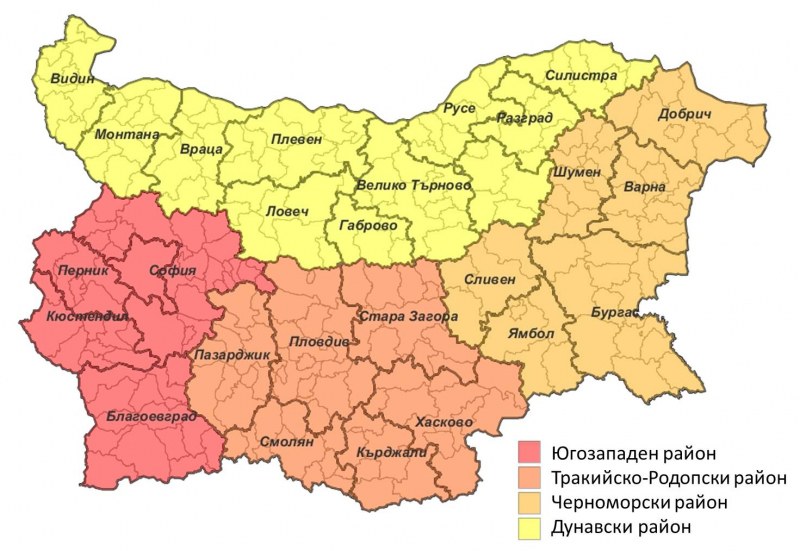Законопроект: България с 4 региона, които няма да имат центрове