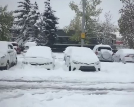 След снега в Италия, бяла покривка покри и Канада ВИДЕО