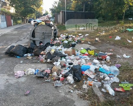 Пловдивски квартал засипан с боклуци, контейнерите не стигат СНИМКИ