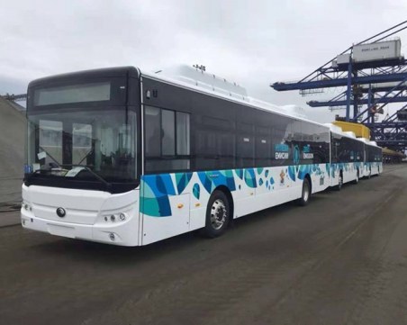 Пристигнаха първите електробуси за градския транспорт в София СНИМКИ